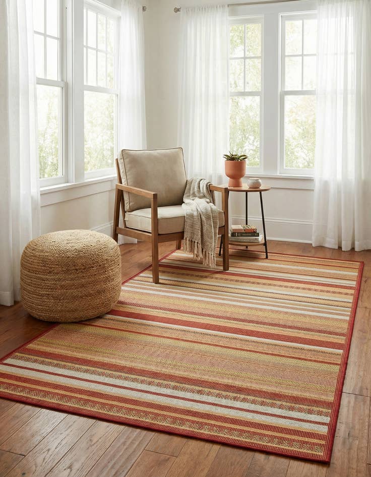 Detail image of 5' 3 x 7' 7  Washable Baja Indoor / Outdoor Rug