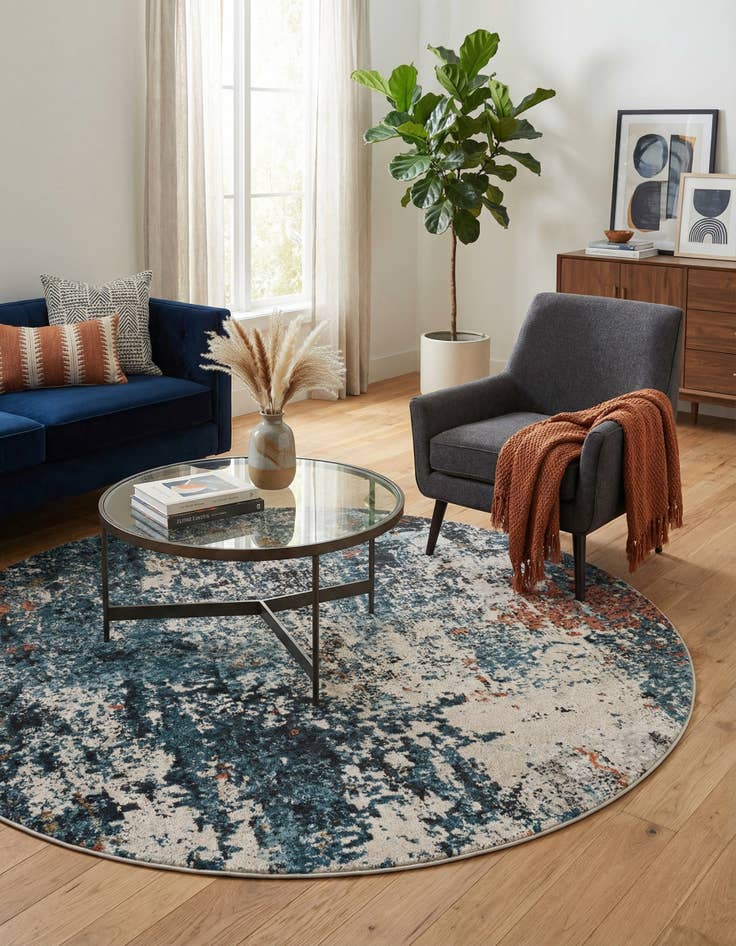 Detail image of 7' x 7' Leipzig Round Rug