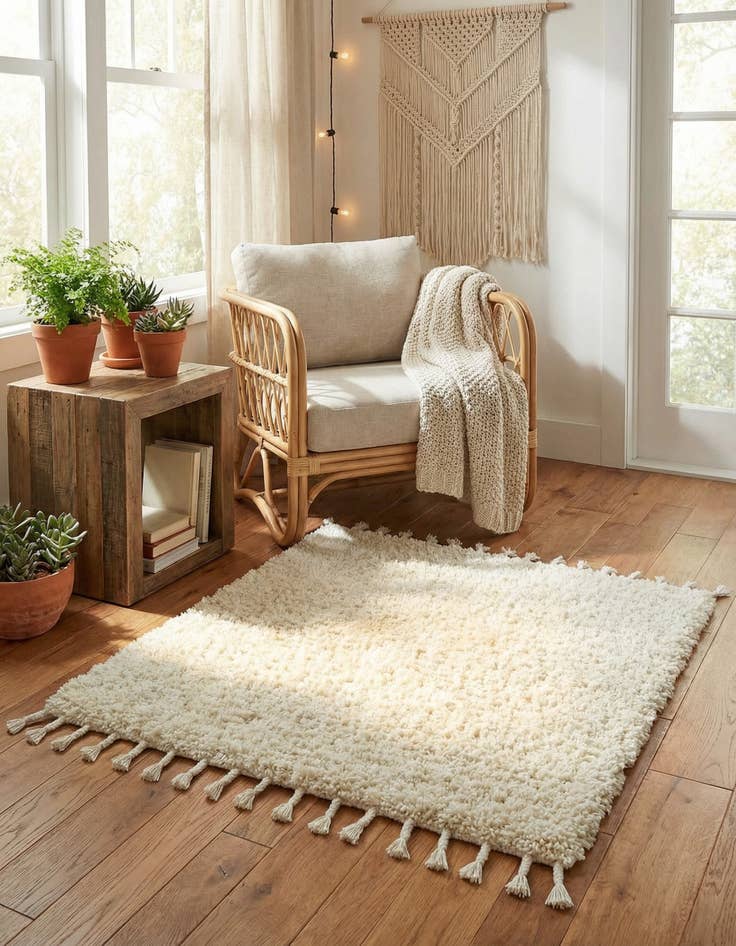 Detail image of 3' 3 x 3' 3 Athena Shag Square Rug