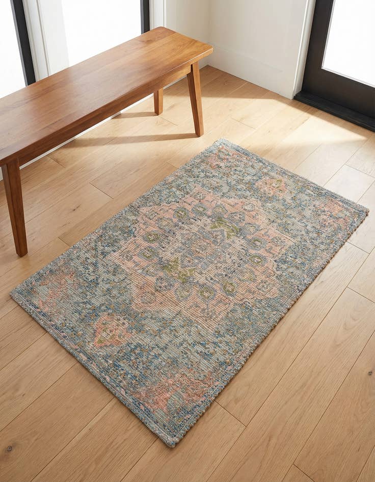 Detail image of 2' x 3' 1 Hand Woven Chenille Jute Rug