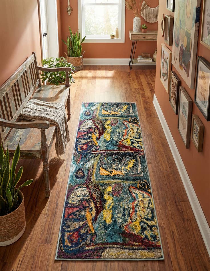 Detail image of 2' x 5'  Washable Haerfest Runner Rug