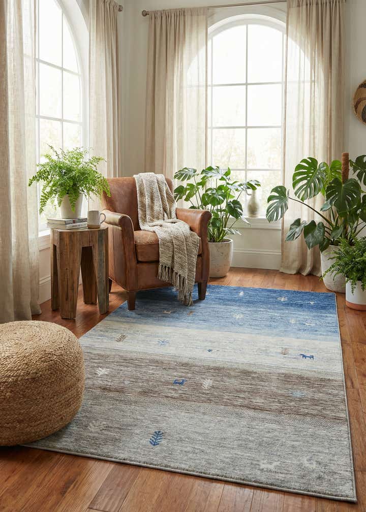 5' 3 x 8' Gabbeh Rug