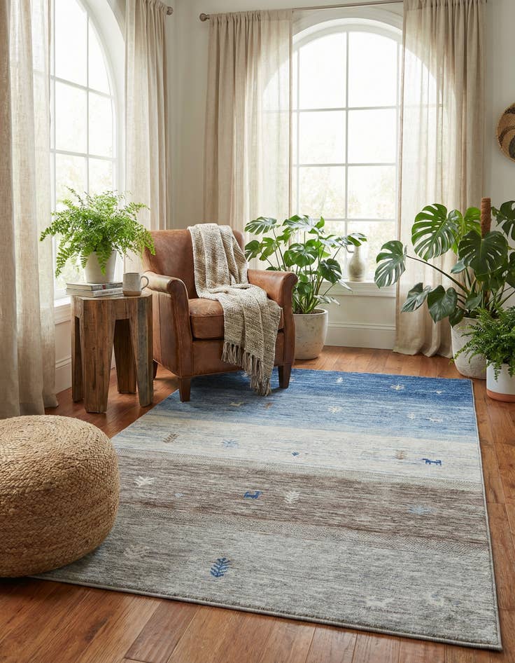 Detail image of 5' 3 x 8' Gabbeh Rug