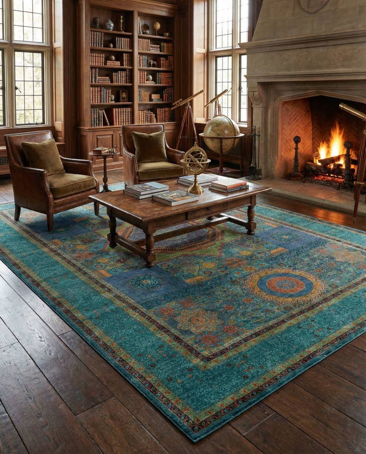 Detail image of 11' 11 x 17' 7 Hand Knotted Mamluk Ziegler Oriental Rug