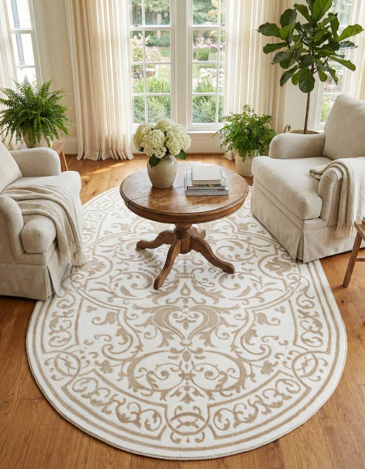 Detail image of 5' 3 x 8' Hermitage Oval Rug