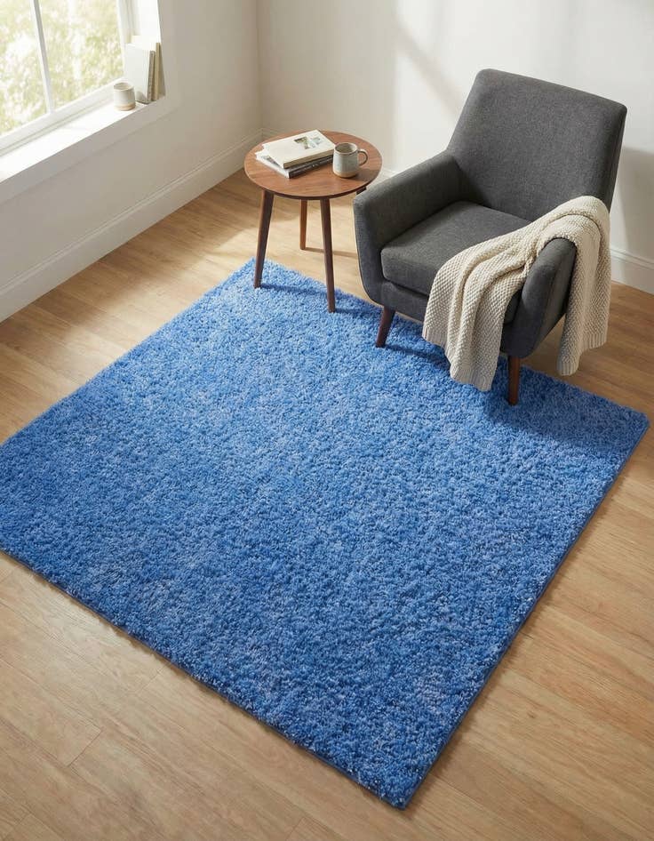 Detail image of 5' x 5' Solid Shag Square Rug