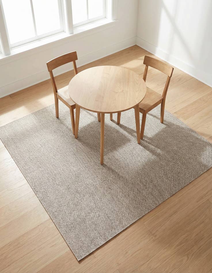 Detail image of 6' 1 x 6' 1  Washable Solid Indoor / Outdoor Square Rug