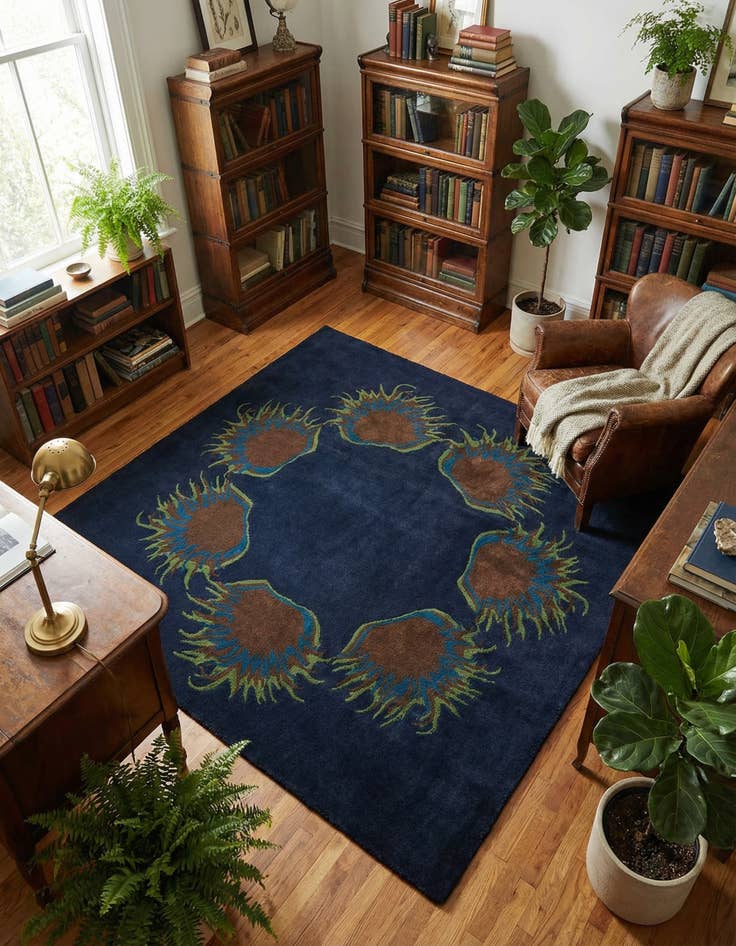 Detail image of 7' 5 x 7' 6 Luna Wool Square Rug