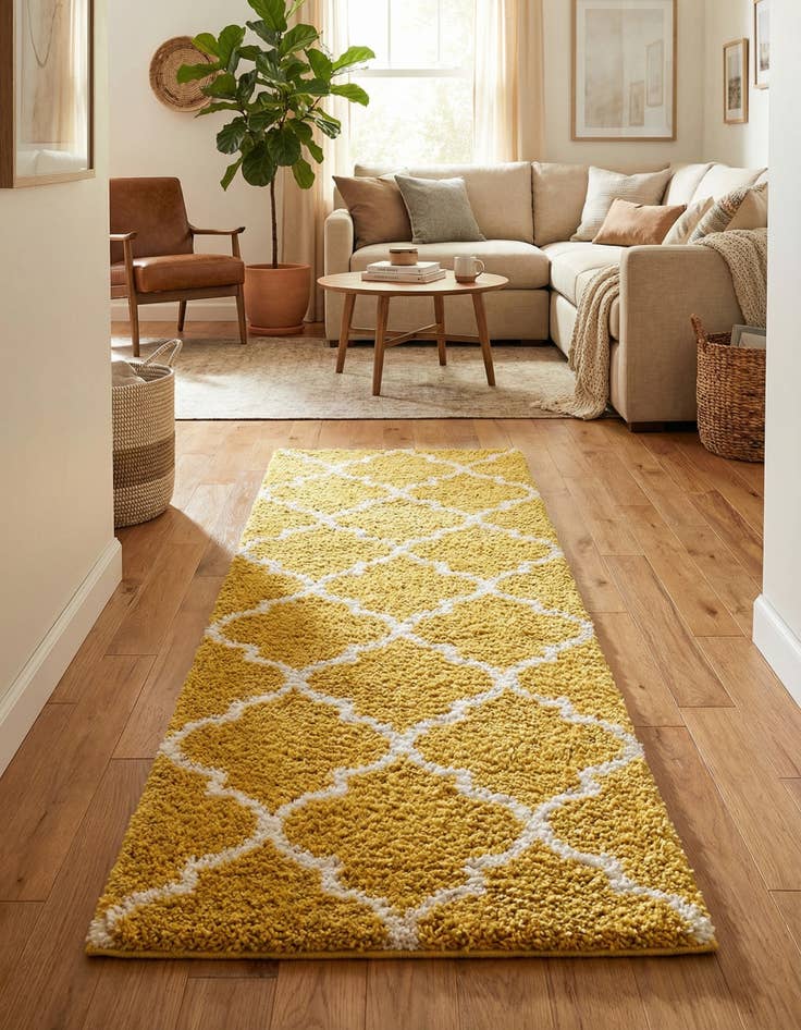 Detail image of 2' 7 x 6' Marrakesh Shag Runner Rug