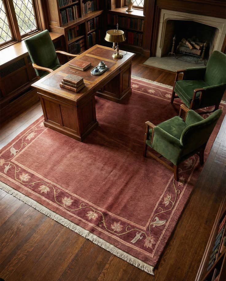 Detail image of 6' 8 x 7' 11 Hand Knotted Nepal Wool Square Rug