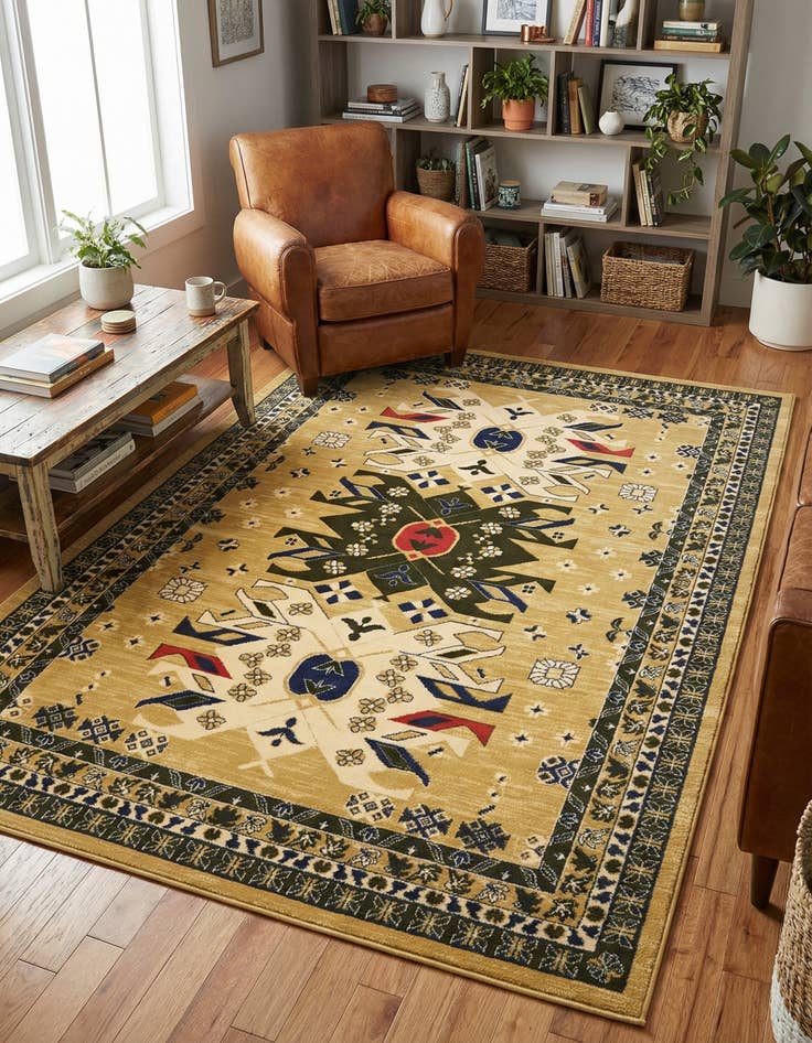 Detail image of 6' x 9' Heriz Design Rug