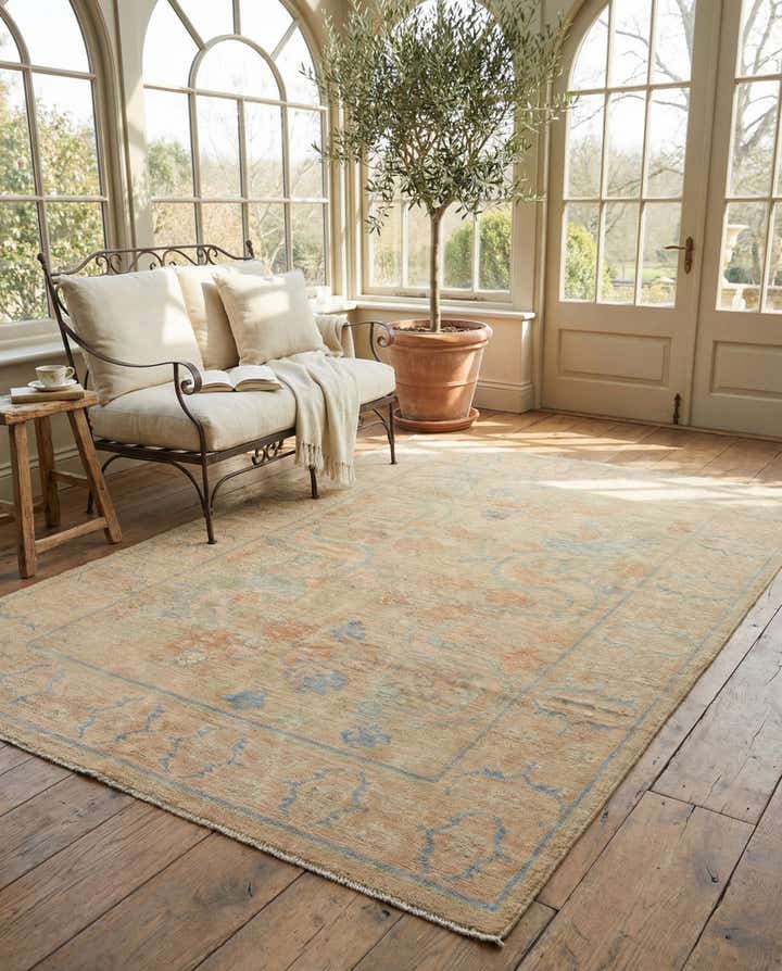 5' 10 x 7' 11 Hand Knotted Oushak Wool Rug