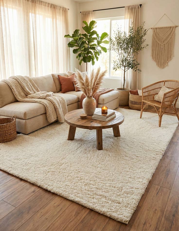 Detail image of 9' x 12' Solid Shag Rug