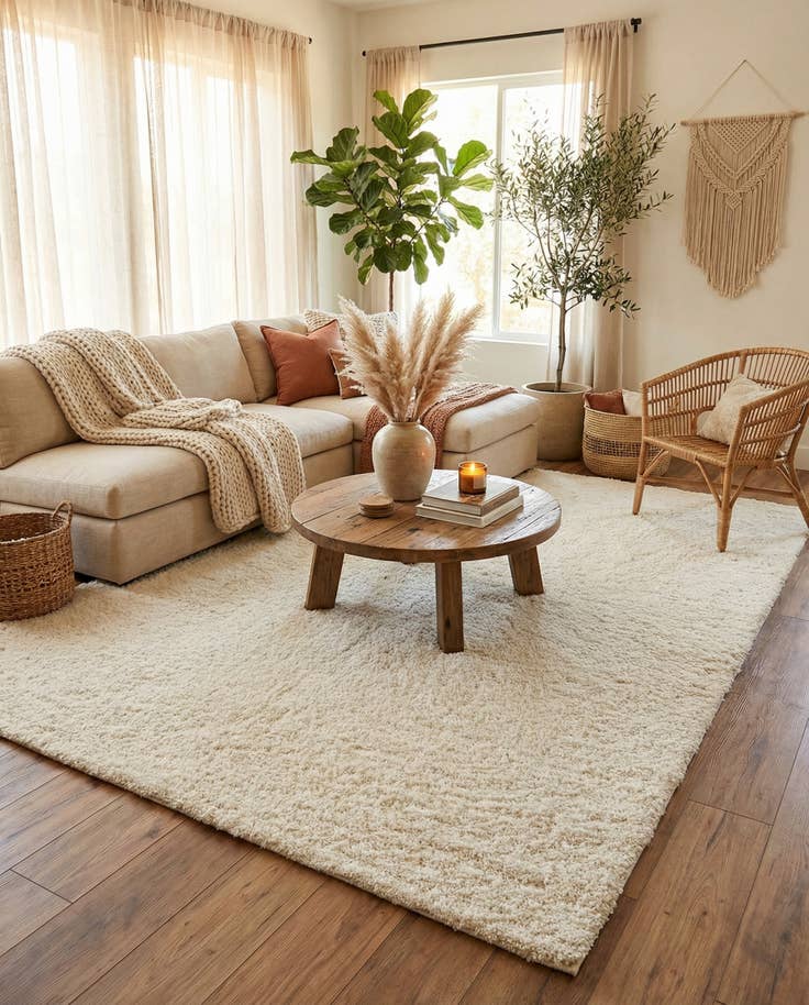 Detail image of 9' x 12' Solid Shag Rug