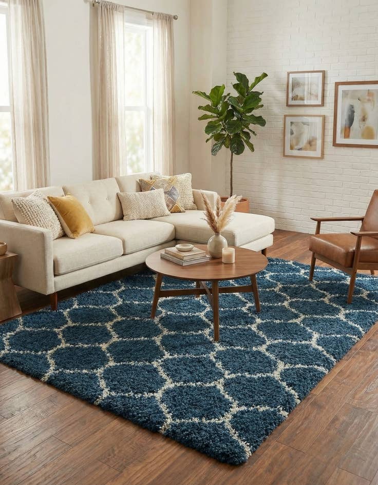 Detail image of 9' x 12' Trellis Shag Rug