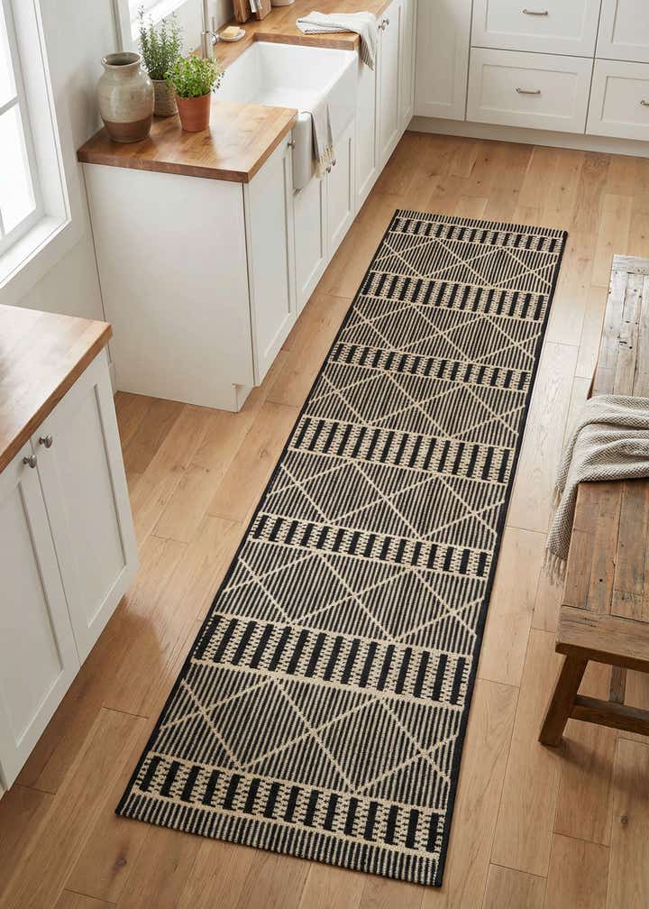 2' x 8' Easy-Clean Lattice Indoor / Outdoor Runner Rug