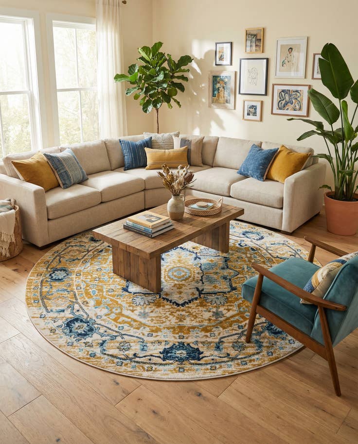 Detail image of 8' x 8' Madeline Vintage Round Rug