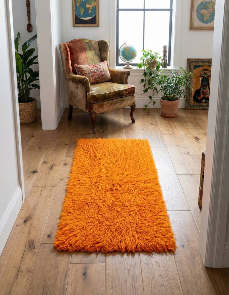 Detail image of 2' 8 x 5' Hand Knotted Moroccan Wool Rug