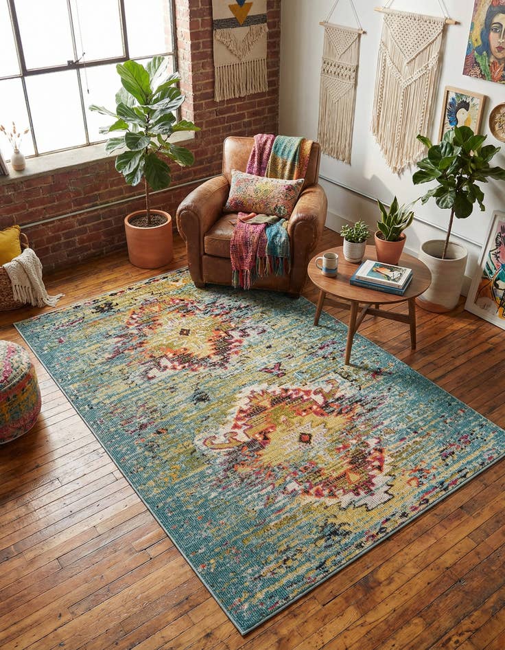 Detail image of 4' x 6'  Washable Arte Rug