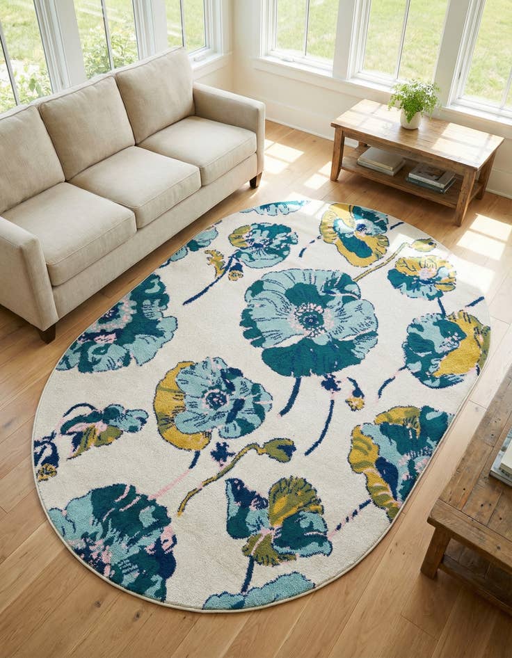 Detail image of 5' 3 x 7' 10 Bloom Oval Rug