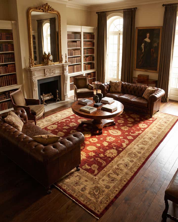 9' x 12' 1 Hand Knotted Ziegler Rug