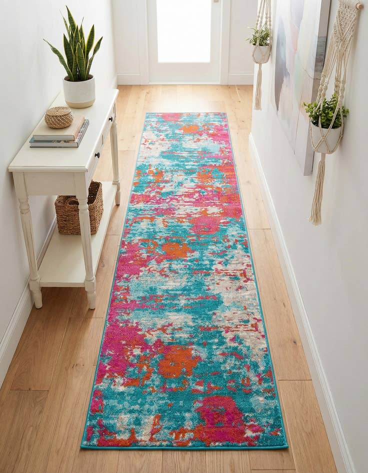 Detail image of 3' x 12' Azalea Runner Rug