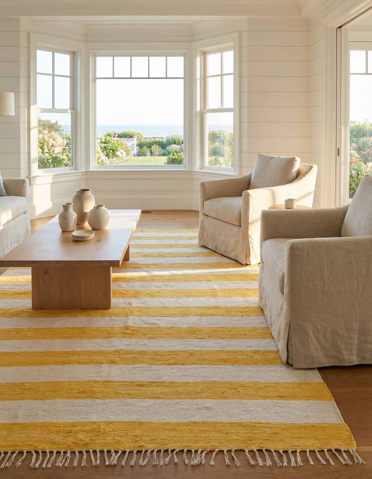 Detail image of 10' x 14' 1 Hand Woven Chindi Rag Rug