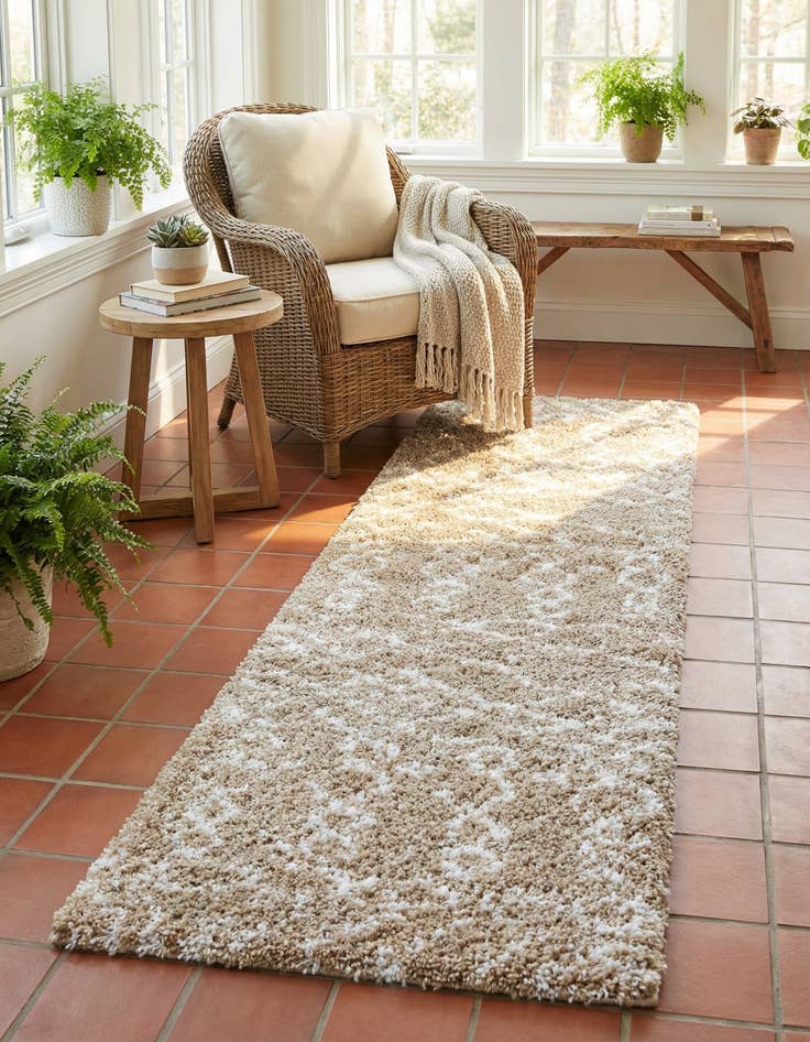 Detail image of  2' x 8' Moroccan Shag Runner Rug