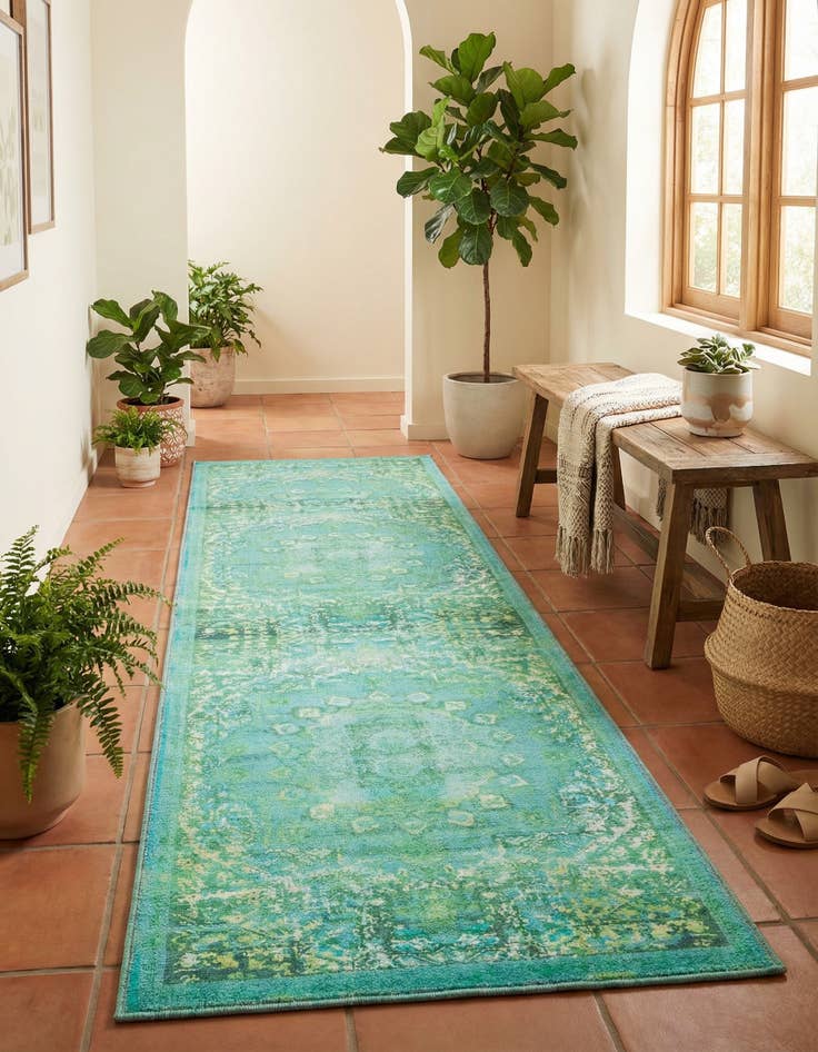 Detail image of 2' x 10' Washable Francesca Runner Rug