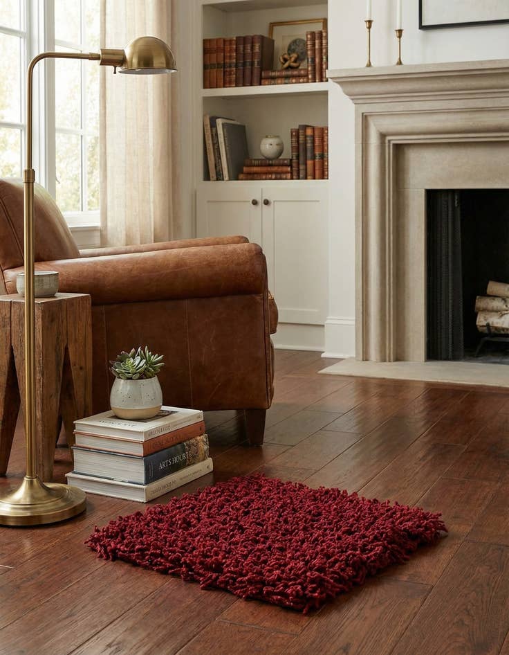 Detail image of 1' x 1' Solid Shag Sample Rug