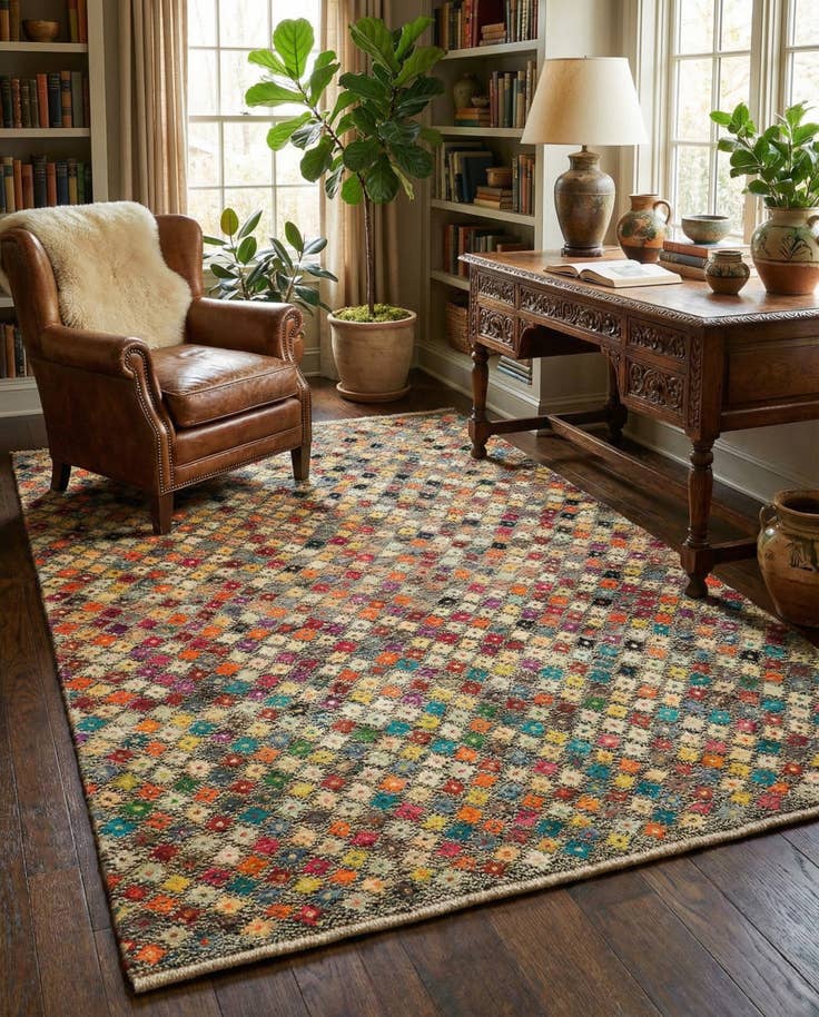 Detail image of 5' 8 x 8' 2 Hand Knotted Balouch Wool Rug