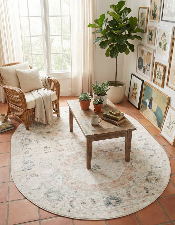 Detail image of 7' 10 x 10' Madeline Vintage Oval Rug