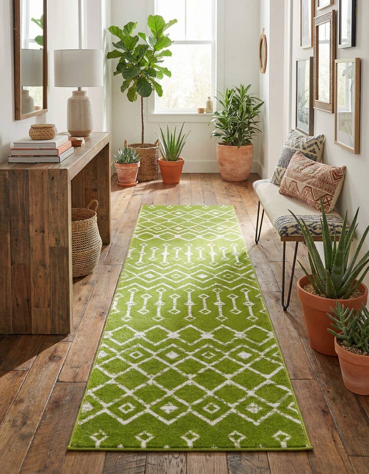 Detail image of 2' 6 x 8' 2 Kasbah Trellis Runner Rug