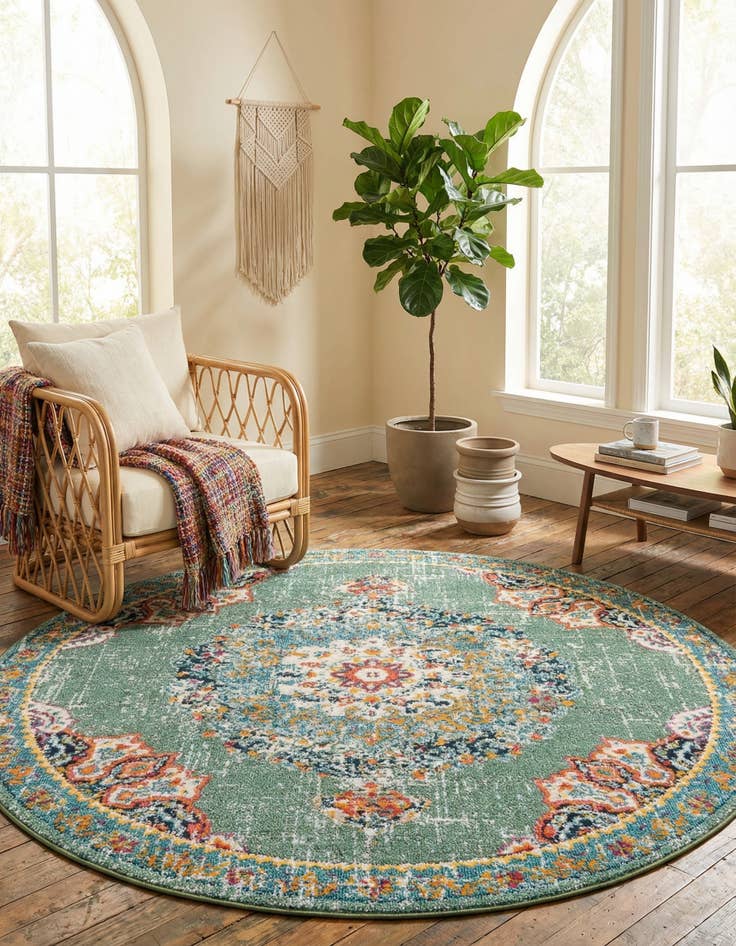 Detail image of 7' 10 x 7' 10 Madeline Round Rug