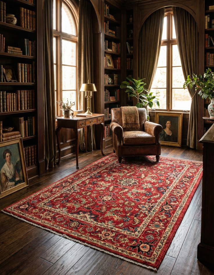 Detail image of 4' x 6' 2 Hand Woven Peshawar Ziegler Rug