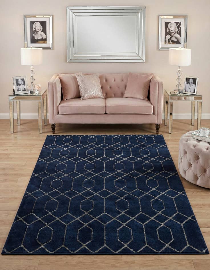 Detail image of 5' 3 x 8' Marilyn Monroe&trade; Glam Trellis Rug