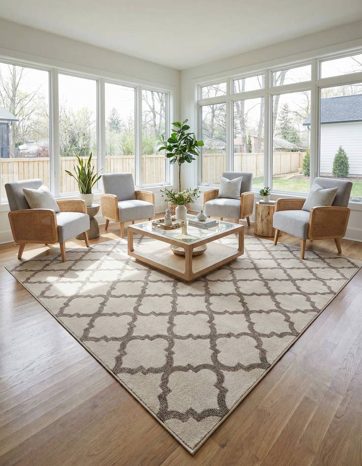 Detail image of 10' x 10' Trellis Square Rug