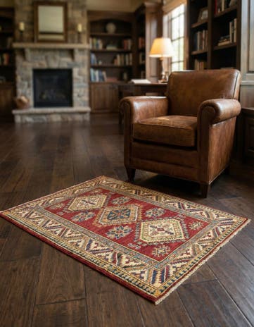 3' x 3' 9 Hand Knotted Kazak Oriental Rug