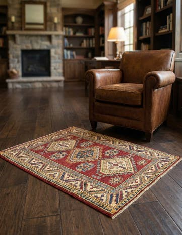 3' x 3' 9 Hand Knotted Kazak Oriental Rug
