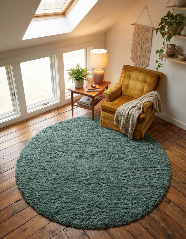 Detail image of 6' 7 x 6' 7 Infinity Shag Round Rug