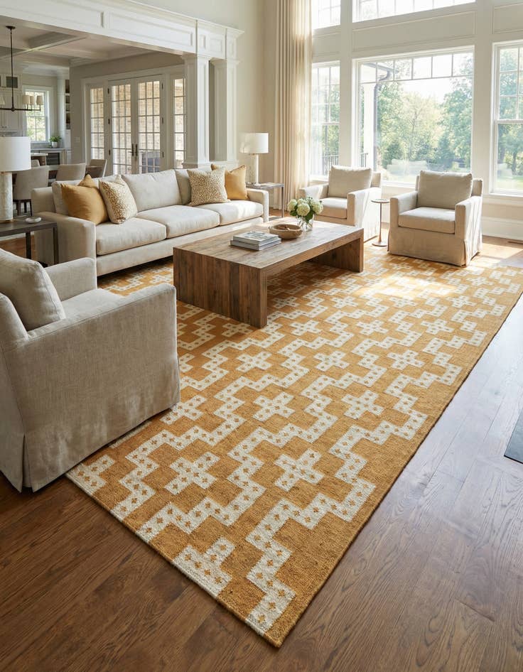 Detail image of 10' x 14' 1 Hand Woven Kilim Wool Rug