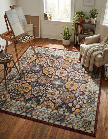Kamala Washable Square Rug