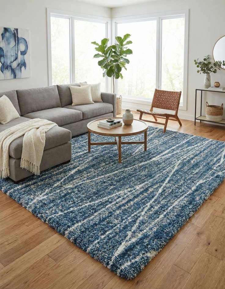 Detail image of 10' x 10' Serenity Shag Square Rug