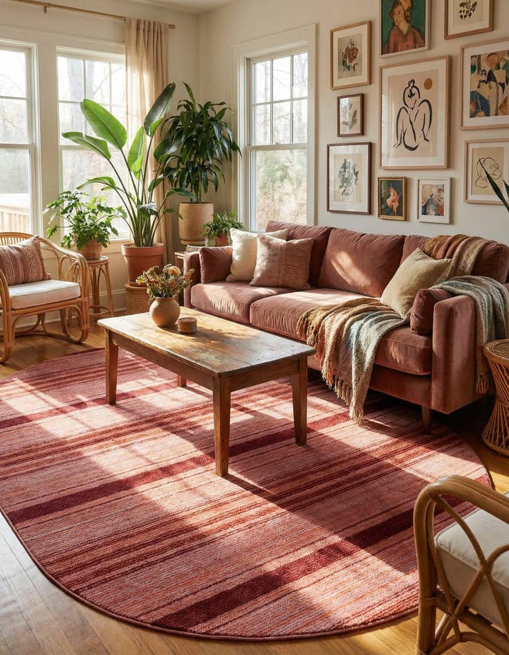 Detail image of 7' 10 x 10' 2 Gemstone Oval Rug