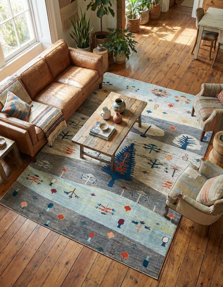 Detail image of 9' x 12' Washable Vivid Rug