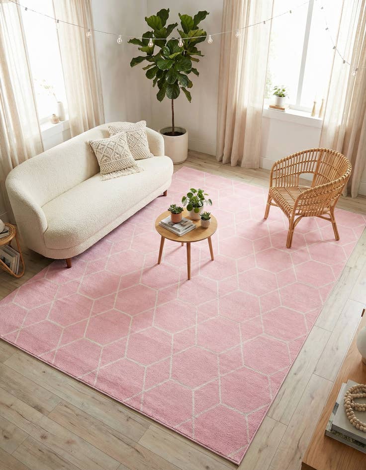 Detail image of 7' 10 x 10' Lattice Frieze Rug