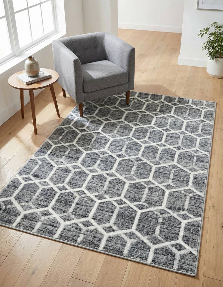 Detail image of  4' x 6' Lattice Trellis Rug
