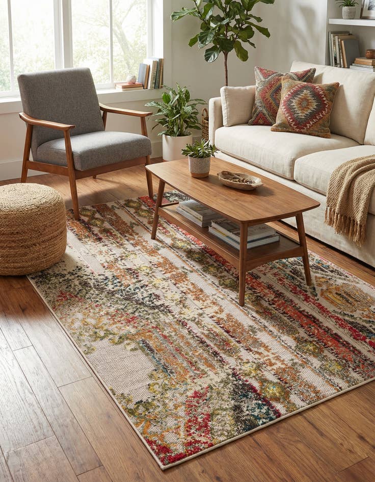 Detail image of 4' x 6' Easy-Clean Casablanca Indoor / Outdoor Rug