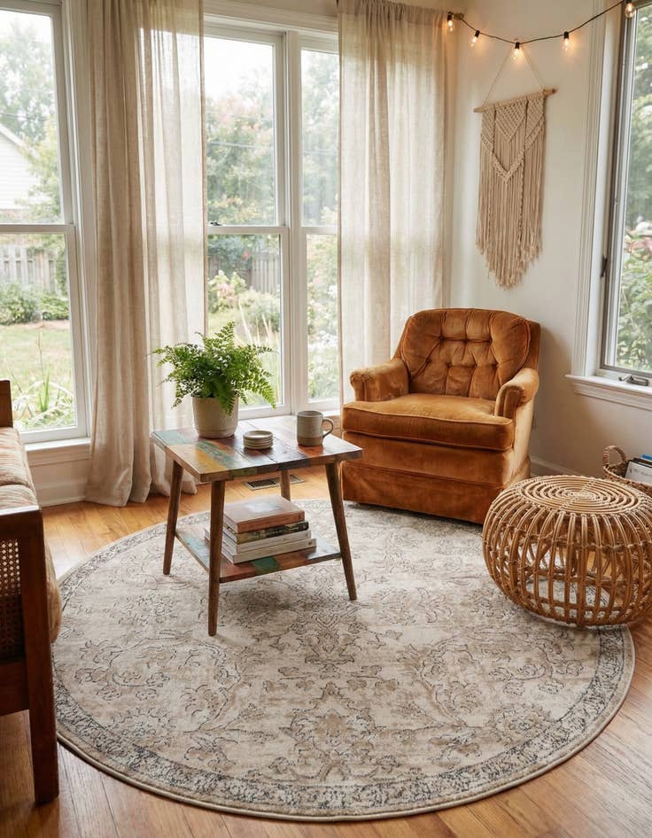 Detail image of 6' x 6' Oregon Round Rug