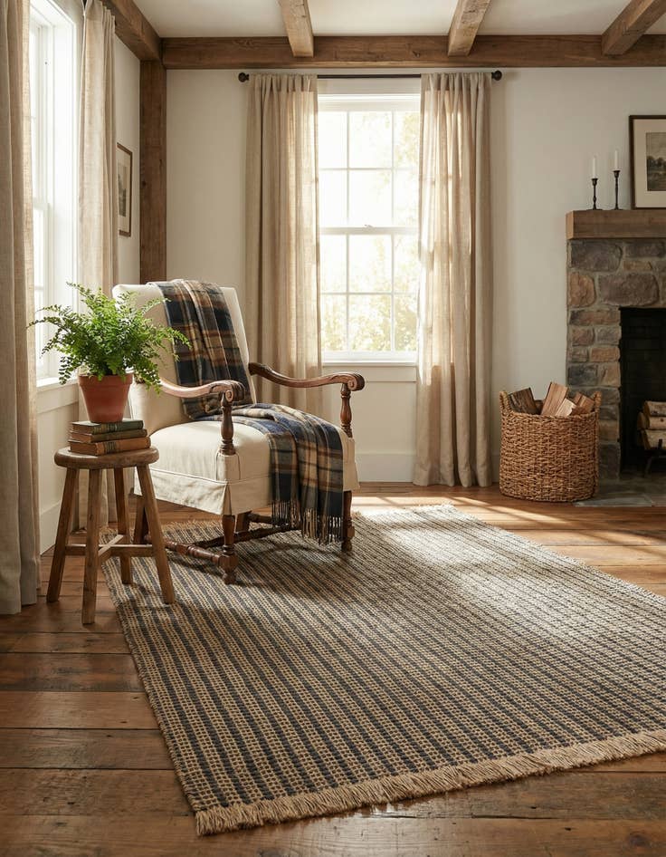 Detail image of 4' 1 x 6' 1 Cottage Farm Rug